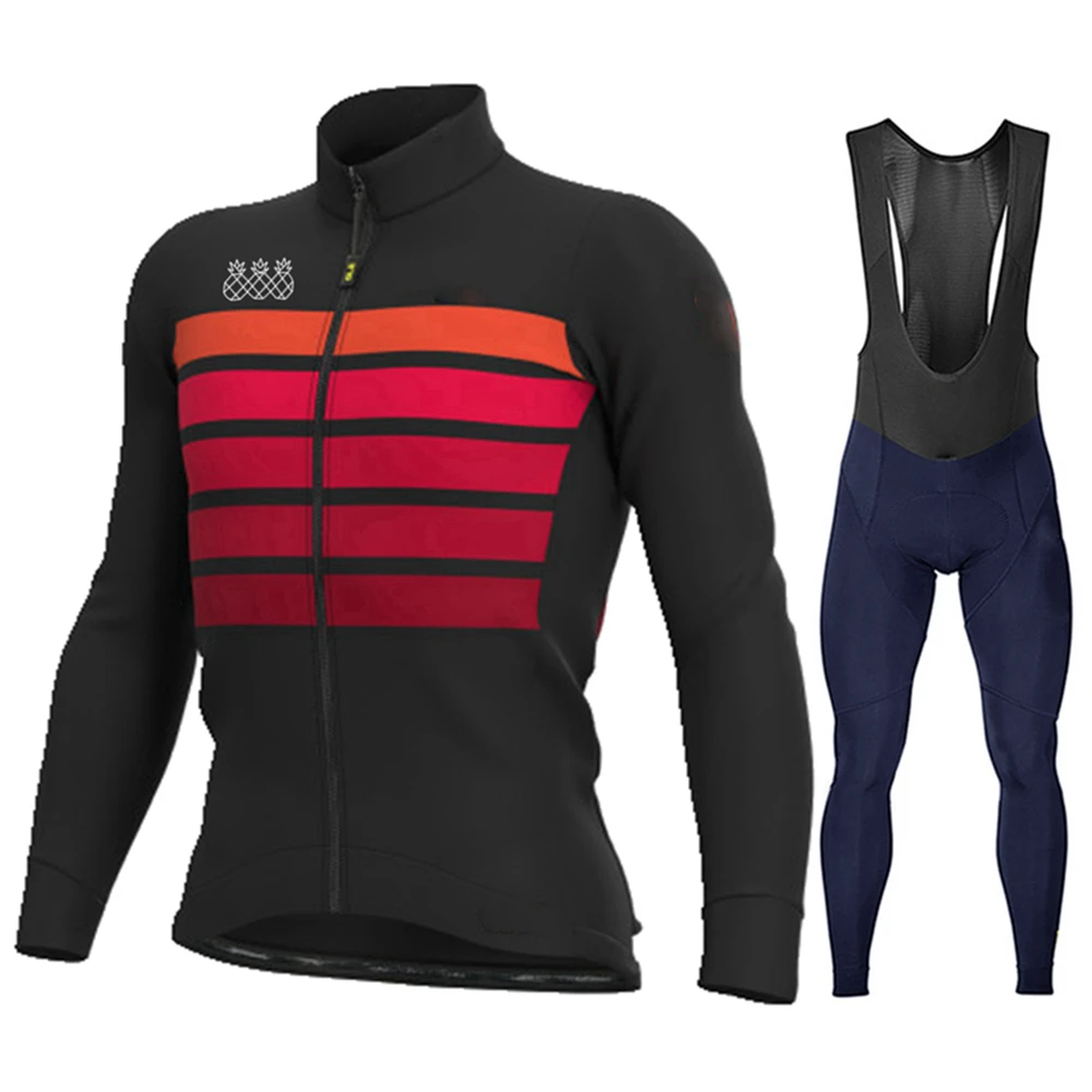 

Длинный зимний флисовый мужской костюм STRAVA для езды на велосипеде, одежда для езды на гоночном велосипеде, велосипедный костюм