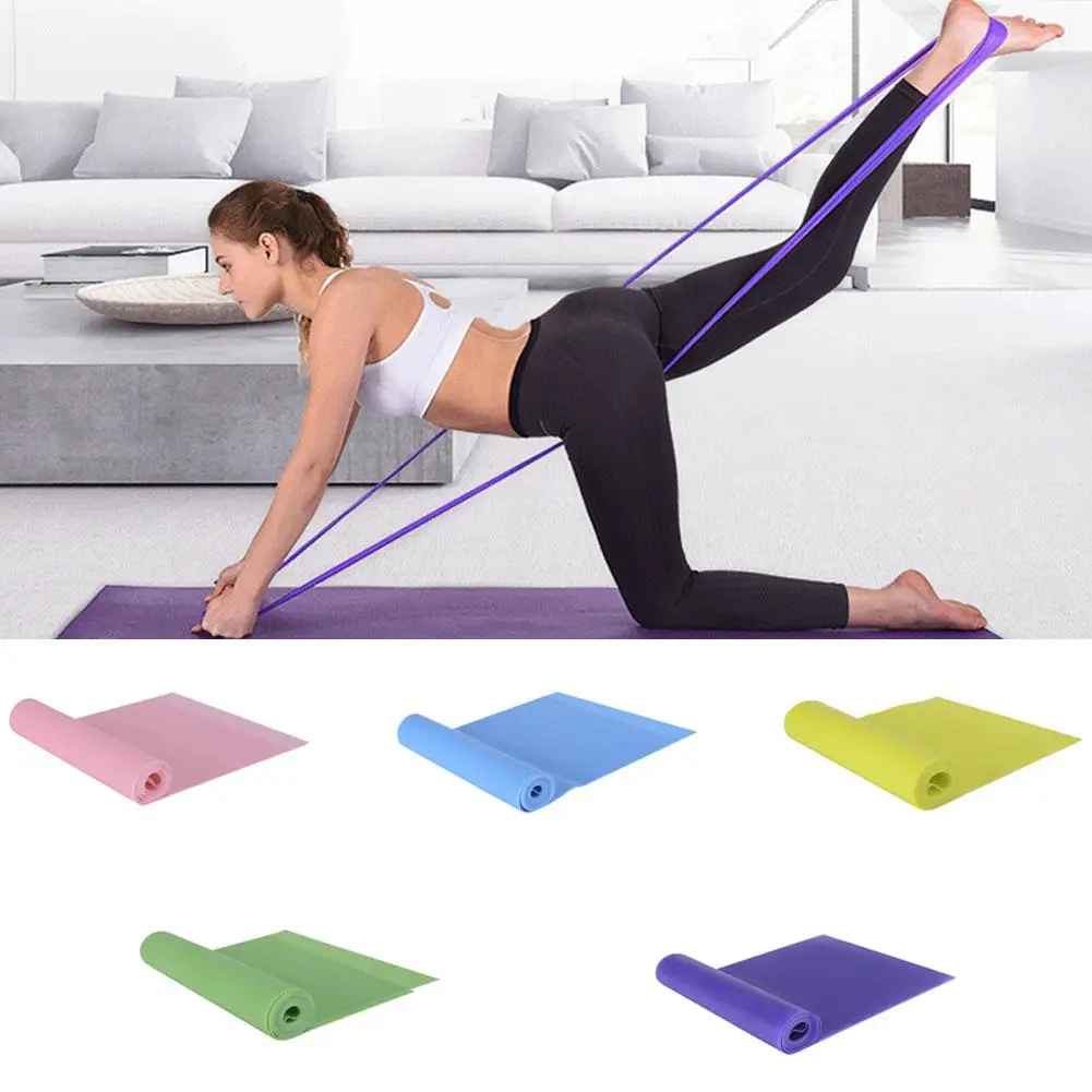Yoga Tension Fitness Equipment Band Elastic Strength Train Resistance TPE Strap Athletic Bands expander | Спорт и развлечения