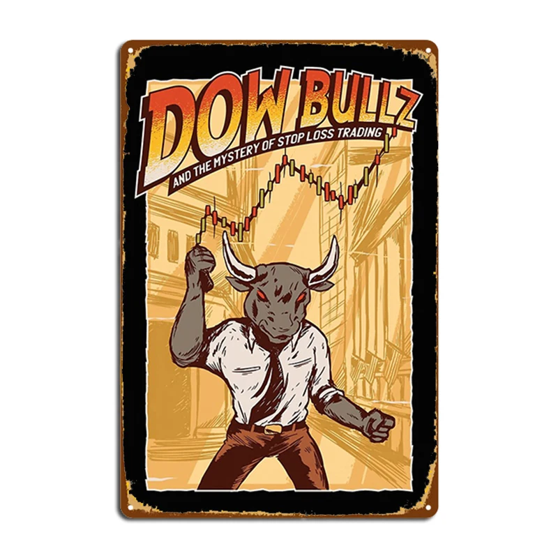 Акции фондовой бирже бык Рынок металлические знаки клуб дома со старой стеной на