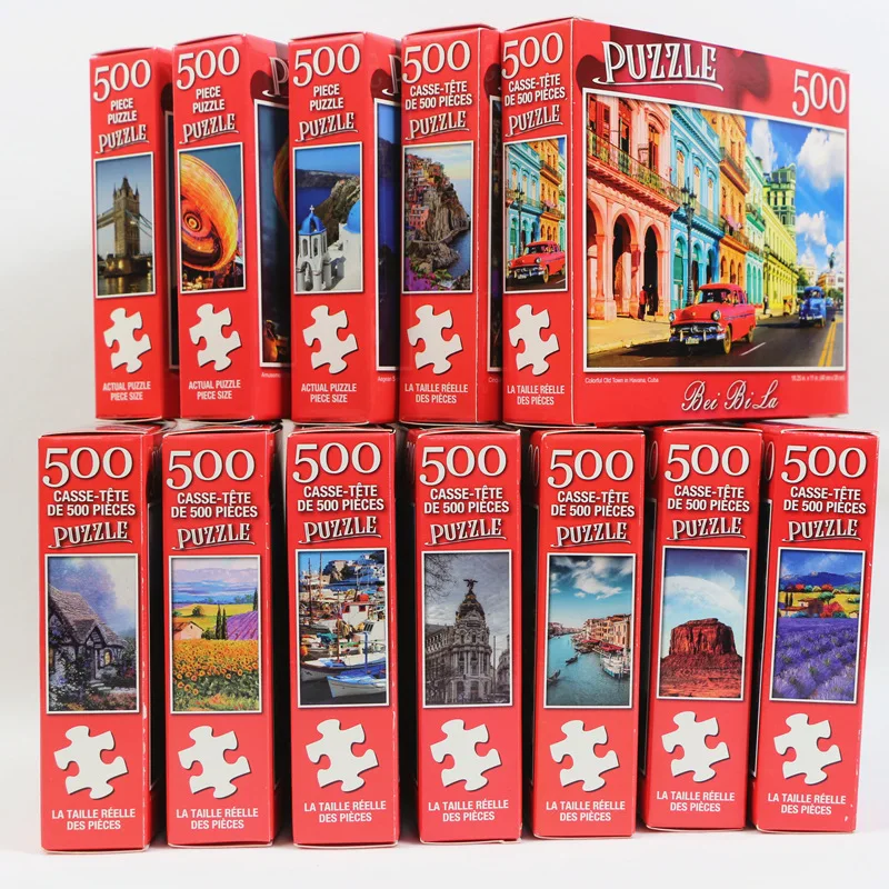 Пазл 500 шт. пазлы для взрослых и детей с рисунком пейзажа обучающие игрушки