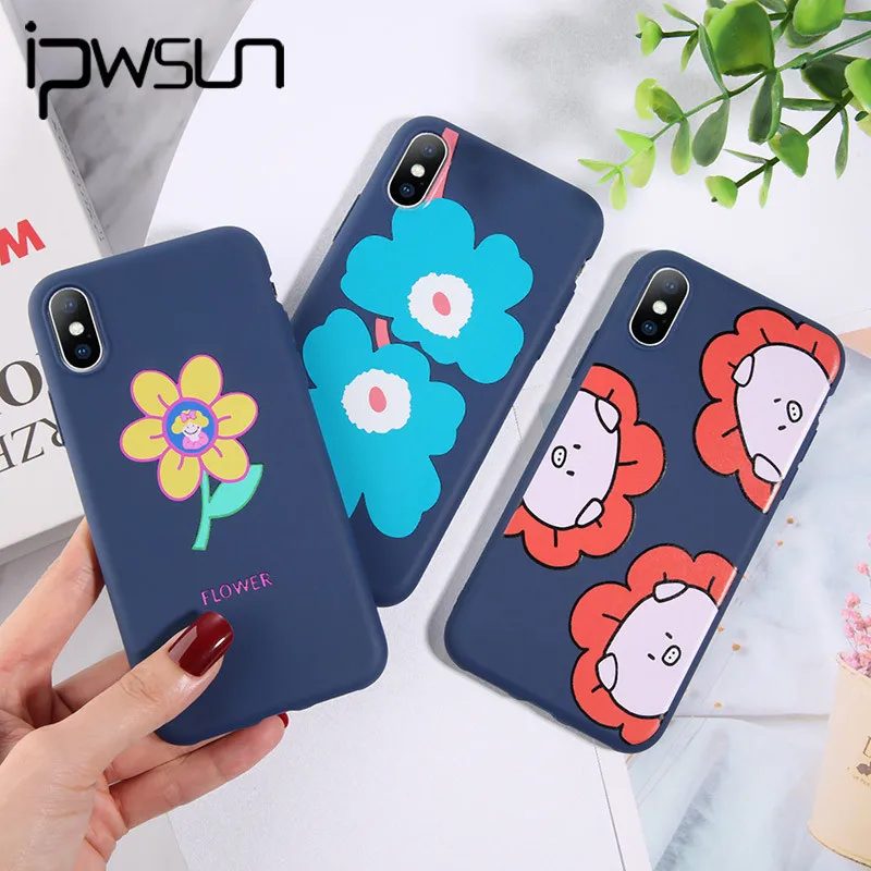 Чехол iPWSOO с забавными цветами для iPhone 11 Pro Max X XS XR Xs 6 6s 7 8 Plus Ультратонкий Мягкий