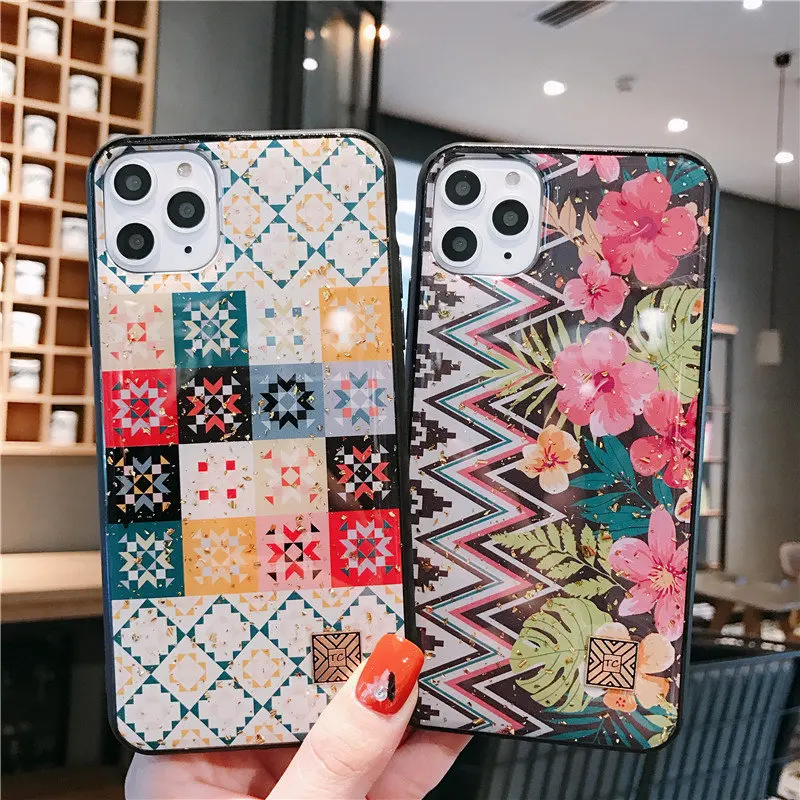 

Oil Painting Soft phone Case for IPhone 11 12 Pro Max Mini 7 8 Plus XR X XS MAX Fashion luxury design Creative Trend INS Cover