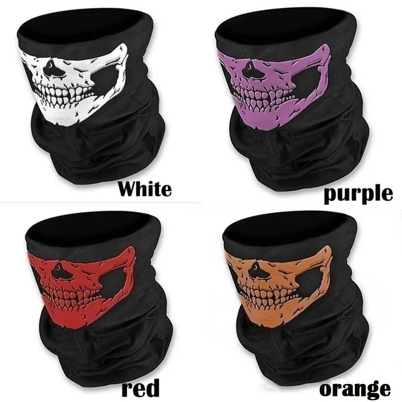 

Cycling Face Shield Headwear Halloween Skull Wrap Scarf Washable Headband Breathable Running Anti-UV Bandana Outdoor Equipment