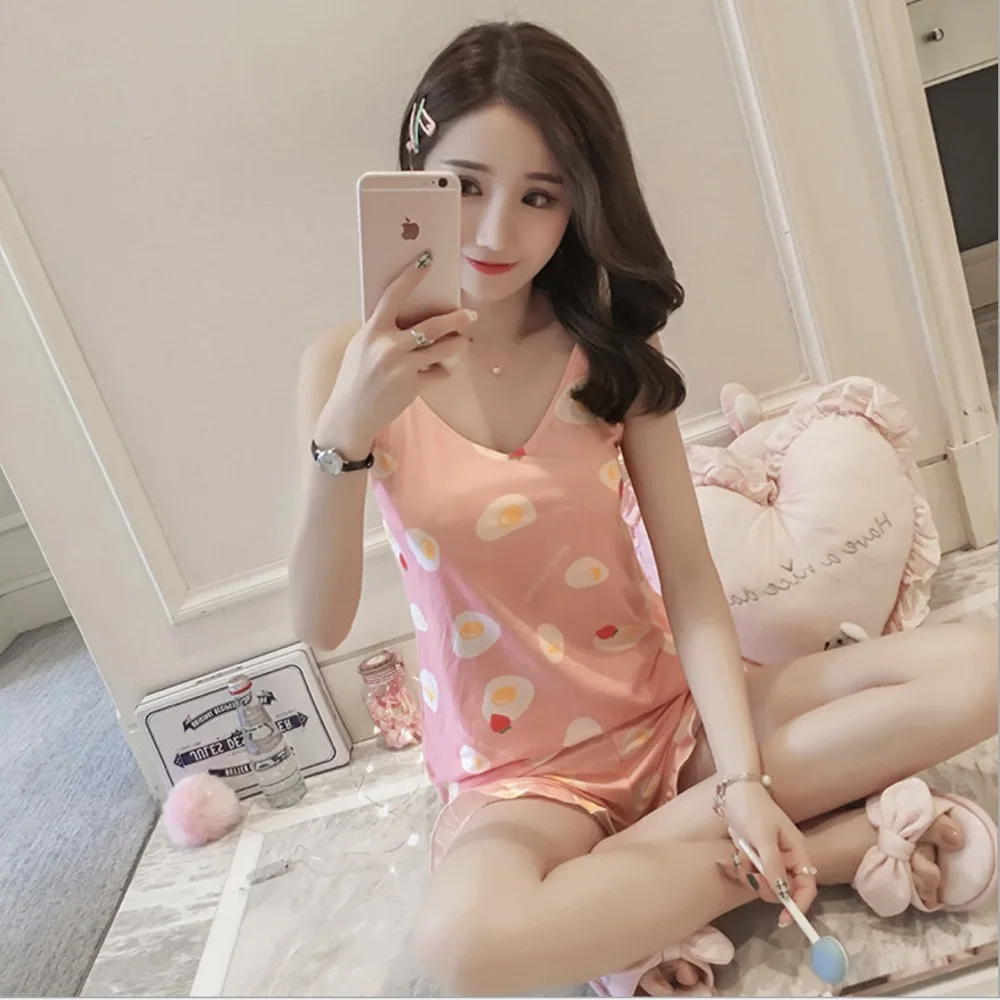 SUKVDOM пижамный комплект для девочек с нагрудным ковриком короткий студенческий