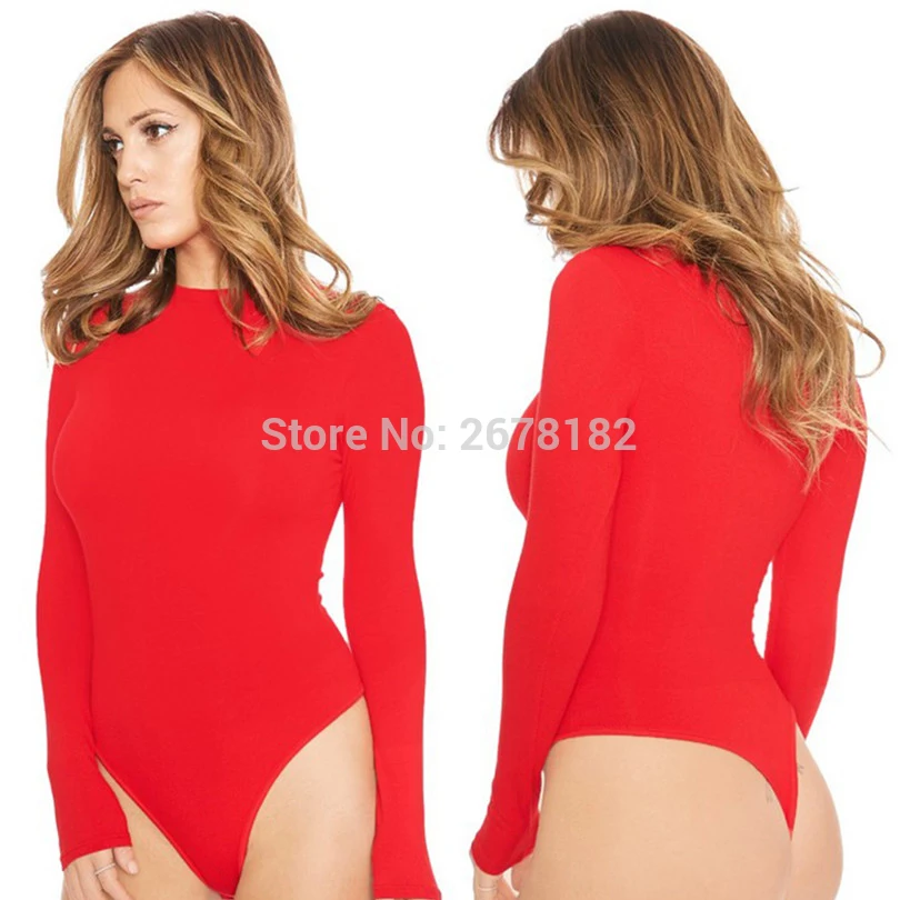 2018 повседневный женский боди с длинным рукавом и круглым вырезом белый черный