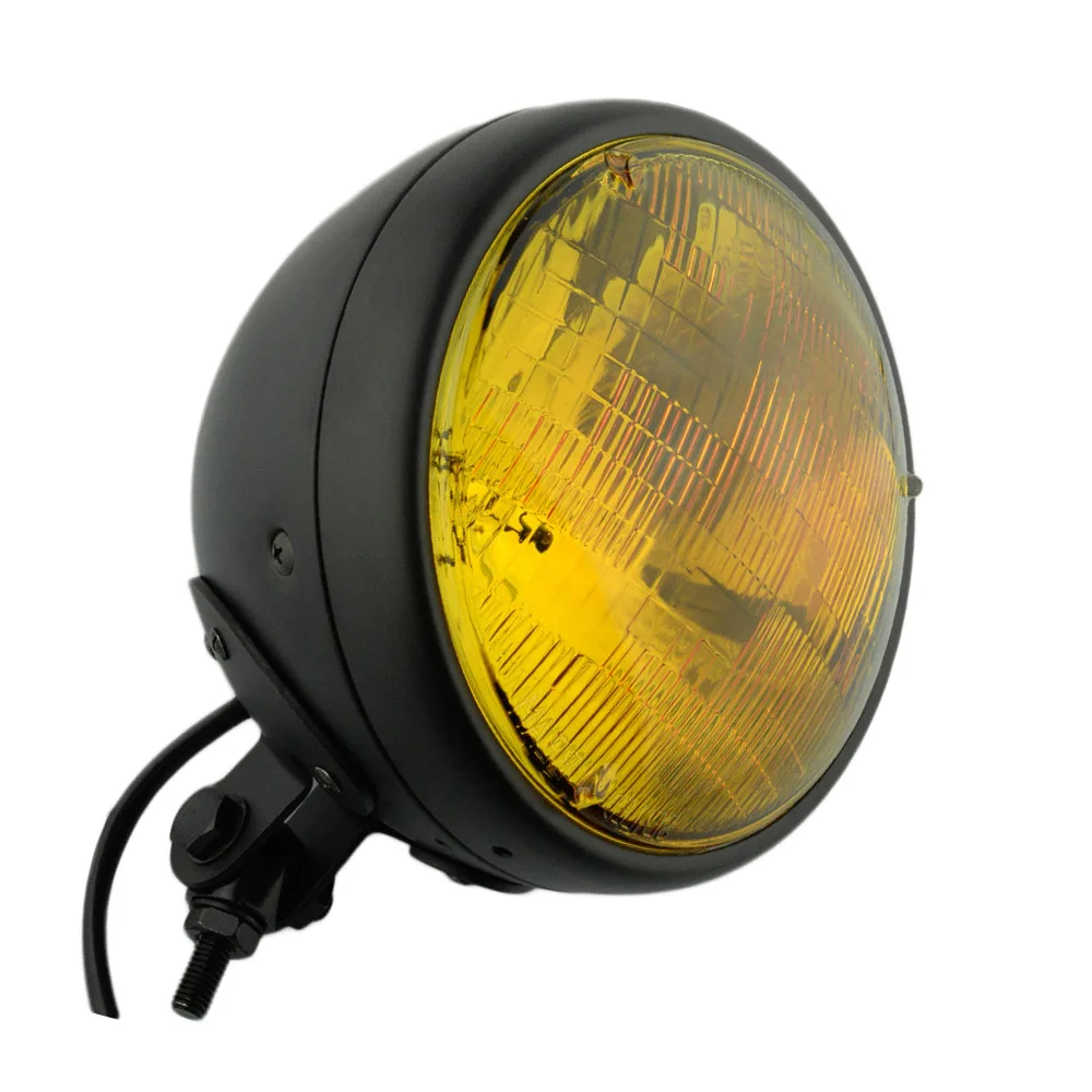 Винтажная фара с креплением снизу 7 дюймов Универсальный мотоциклетный