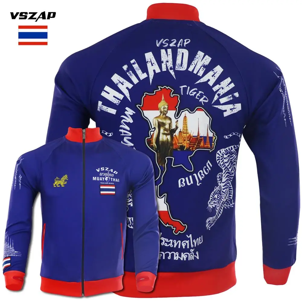 

VSZAP Смешанные боевые искусства обучение ММА тайского бокса быстросохнущее пальто спортивная куртка с длинным рукавом Мужская Боевая куртк...