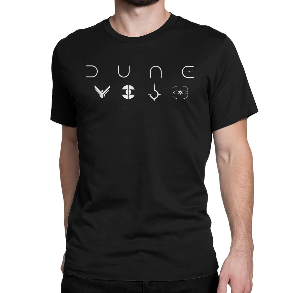 

Dune Logos for Men Women T Shirts Arrakis Sci Fi Humorous Tee Shirt Short Sleeve T-Shirt 100% Cotton Classic Clothing