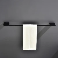 bojia towel holder aluminum bathroom towel bar black wall mounted towel hanger for kitchen fabric hardware