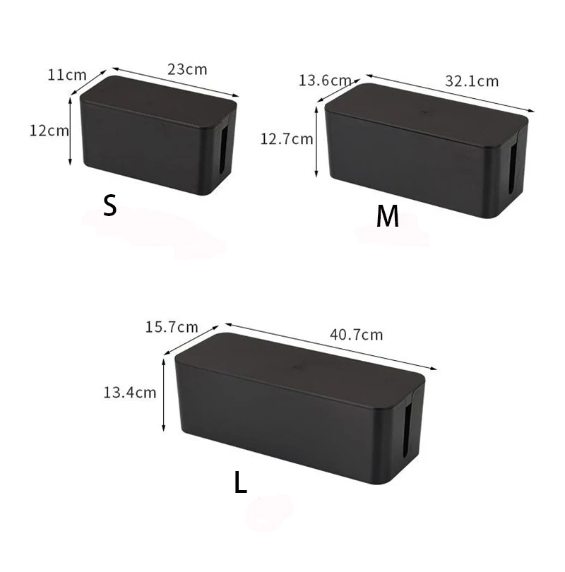Ящики для хранения 3 размеров органайзер проводов коробка управления кабелями