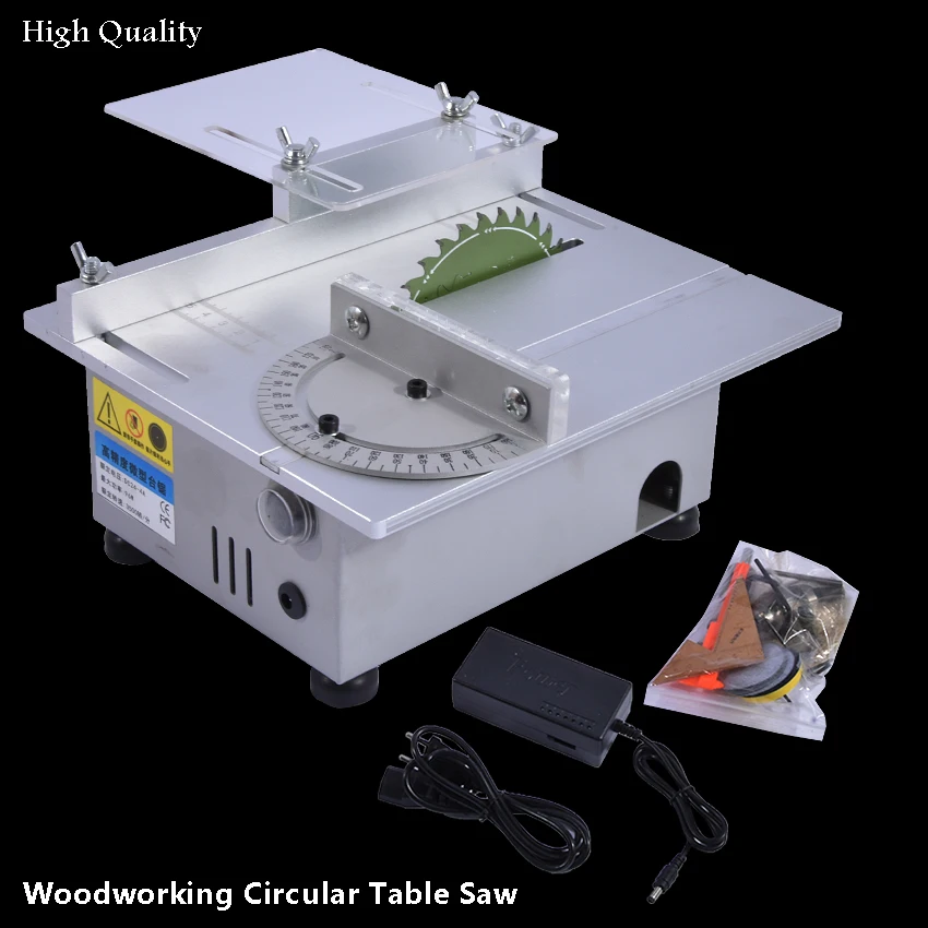 Mini Woodworking Table Saw DC24V-4A 3500RPM High Precision Wood Cutting Machine DIY Model Carpentry Circular Saws 96W 1.5-10mm