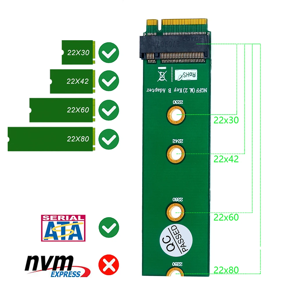 плата расширения qindian m 2 ngff ключ b на