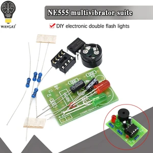 NE555 multivibrator kit NE555P steady-state circuit dual flash LAMP DIY training Maker student Lab in Pakistan