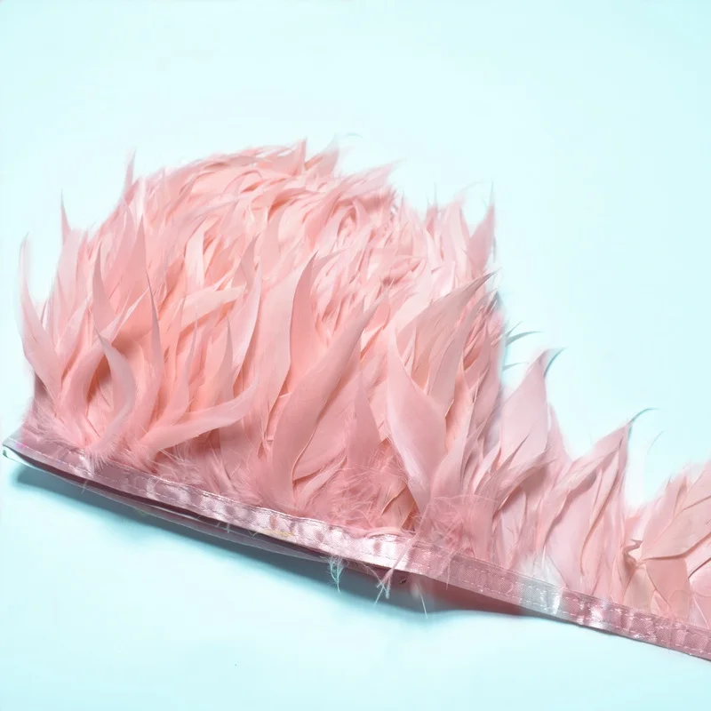 Декоративная лента из гусиных перьев 13 цветов длина 1 м 8-10 см | Дом и сад