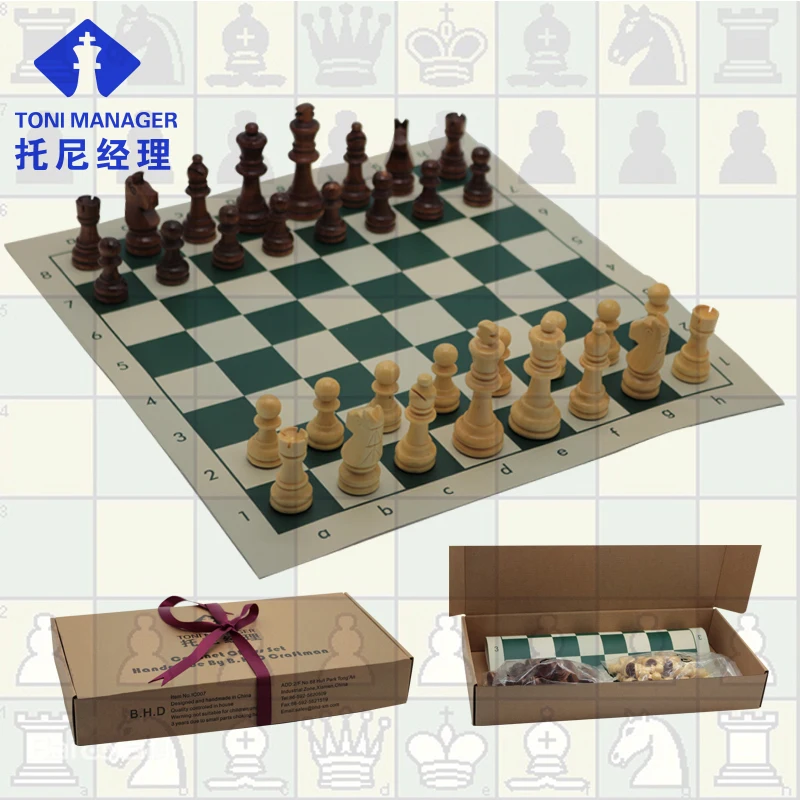 Шахматный набор стандартный настольная игра с деревянной доской Классическая