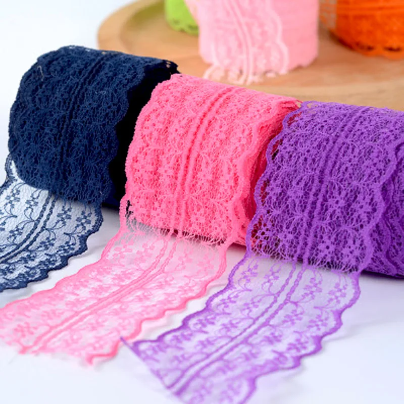 45 мм/5Y чистый Цвета кружево лента тесьма плетения Павлиньего хвоста ручная