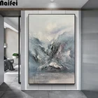 Алмазная 5D картина, полноразмерная мозаика с квадратными и круглыми стразами, абстрактный пейзаж, серый цвет, для домашнего декора