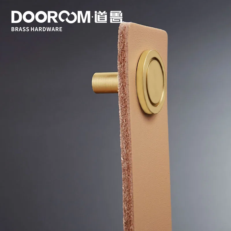 Dooroom жесткий первый слой из натуральной коровьей кожи мебельные ручки современный простой американский тянет ящика двери шкафа скандинавские ручки