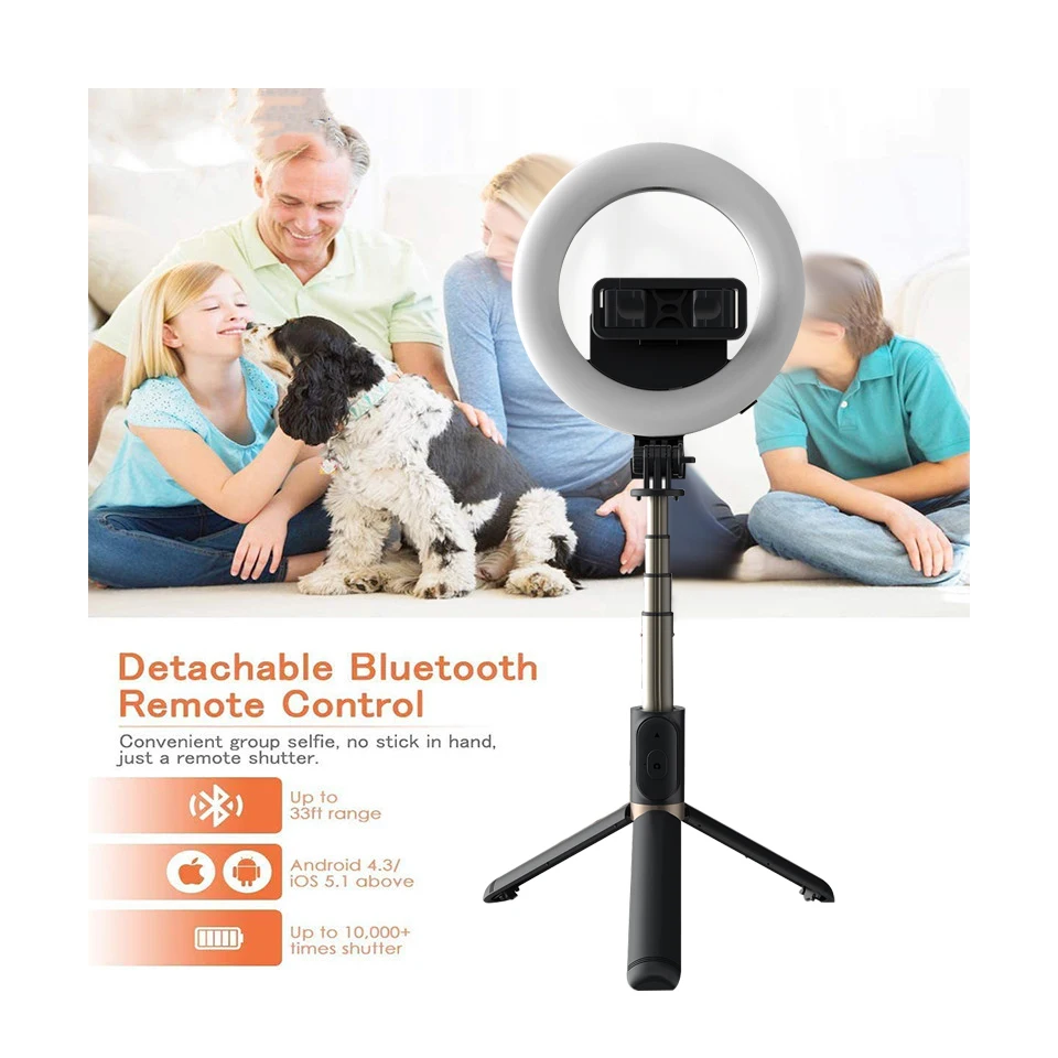 Штатив Roreta беспроводной для селфи монопод с светодиодный ШИМ светодиодным