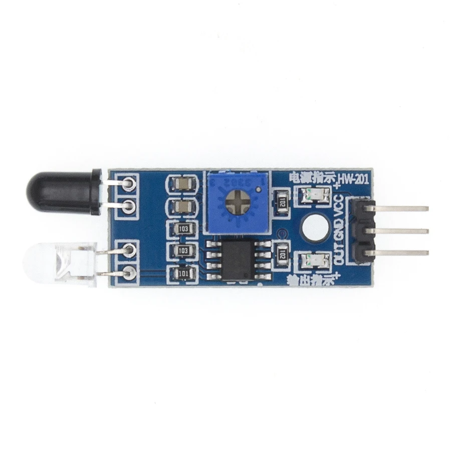 Инфракрасный модуль датчика обхода препятствий для arduino умный автомобильный