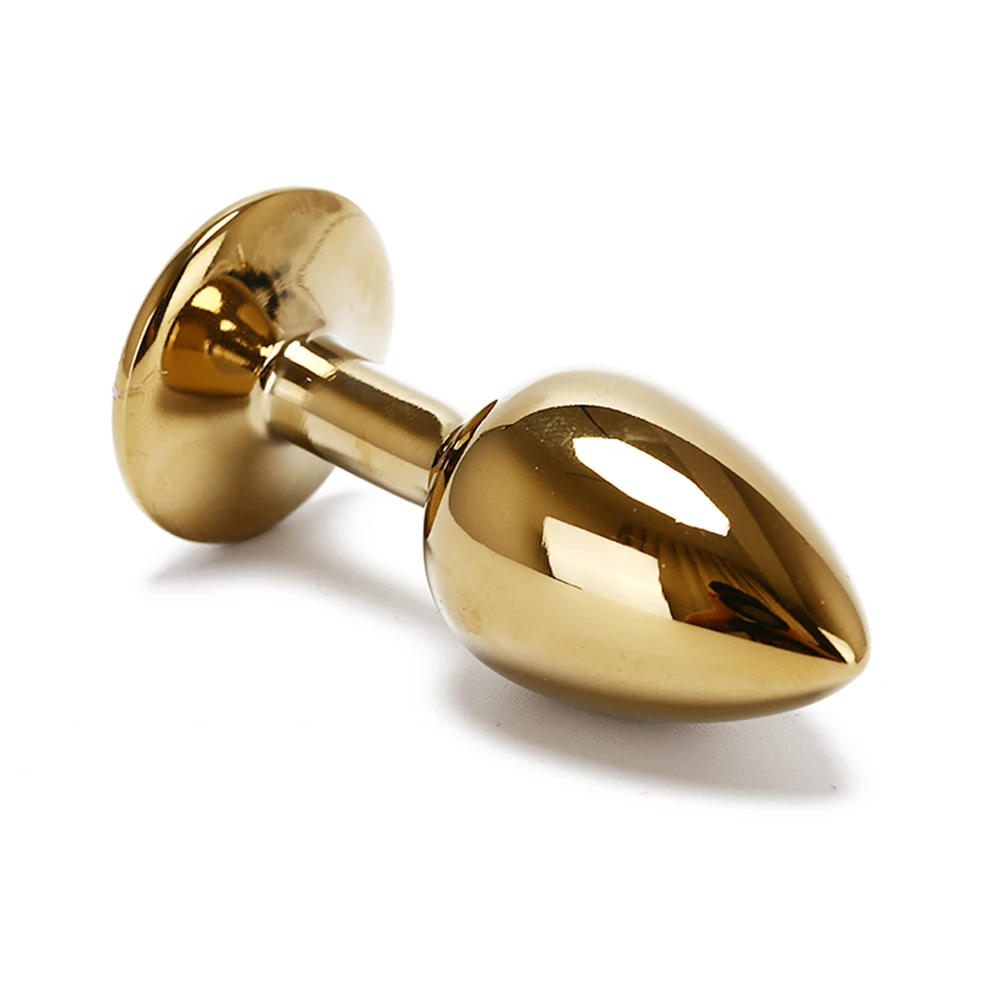 Золотая Анальная пробка магазин секс игрушек из нержавеющей стали гладкая хвост