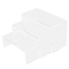 Модные-3 Ярус акриловый прозрачный Дисплей стенд Riser Витрина ювелирных изделий, косметика, макияж, коллекция Дисплей хранения Вешалка-органайзер H