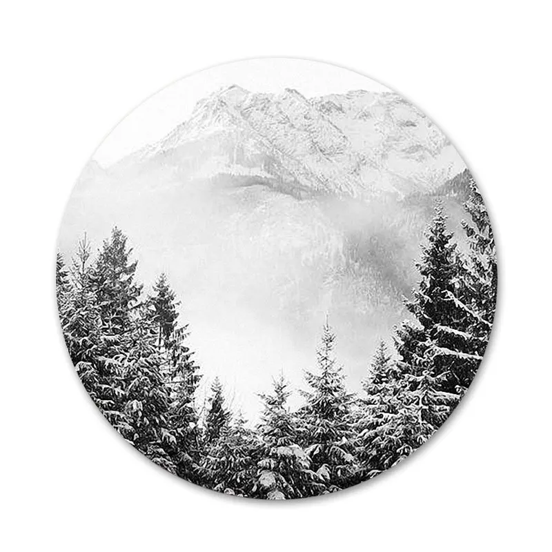 

Black And White Mountain Badge Brooch Pin Accessories For Clothes Backpack Decoration gift