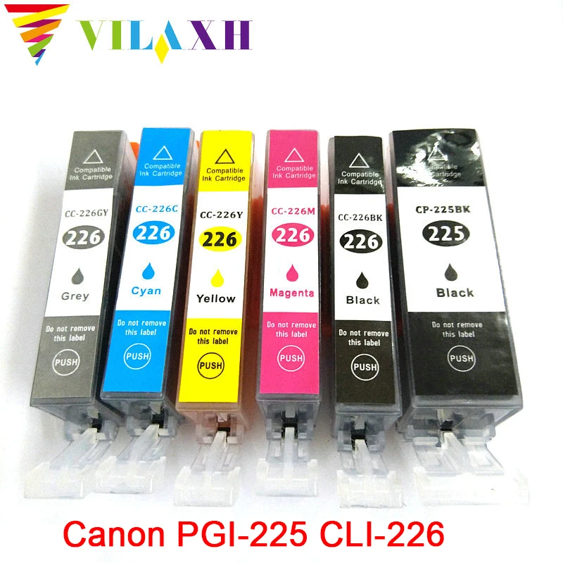 

Чернильные картриджи Vilaxh PGI-225 cli-226 для принтера Canon Pixma MG6120, MG6220, MG8120B, MG8220, MX882, iP4820, iP4920 с чипом