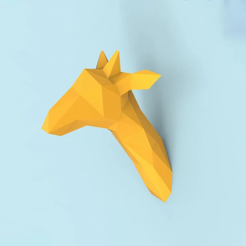 3D голова оленя бумажная модель животного игрушка домашний декор для гостиной