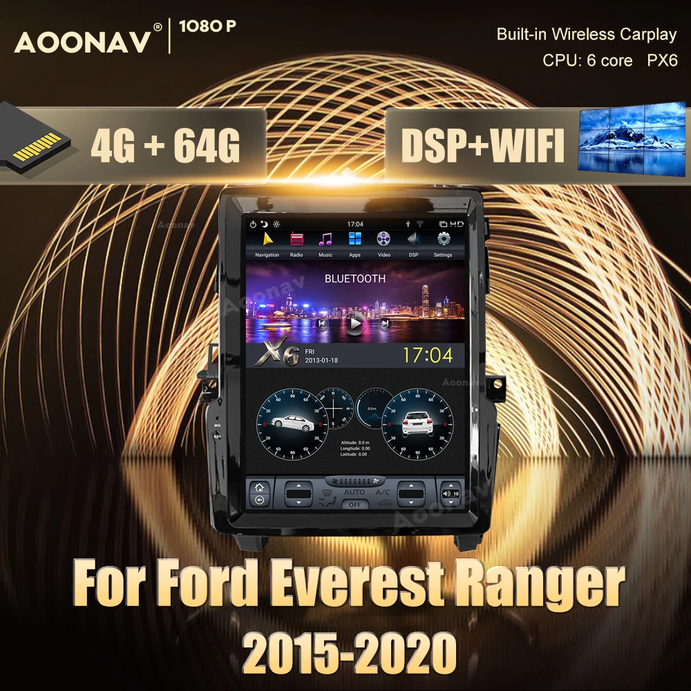

2 din Android car GPS radio multimedia player For Ford Everest Ranger 2015- 2020 car GPS navigation DvD Stereo receiver player