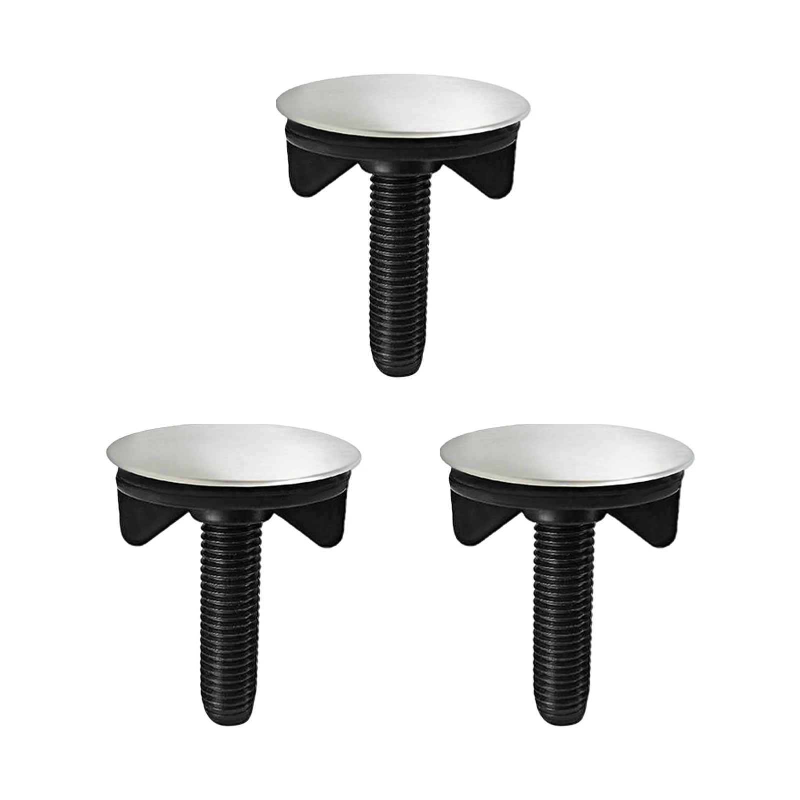 

3pcs Home Easy Install Drain Stainless Steel Sink Decoration Lid Brushed Kitchen Accessory Hardware Tap Hole Cover Blanking Plug