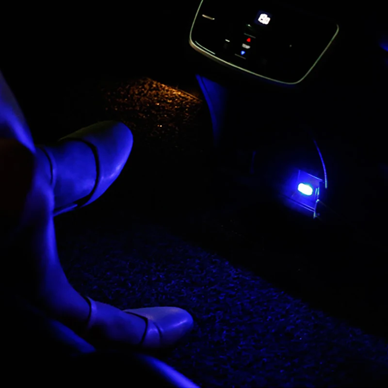 Модификация интерьера автомобиля светильник цветные Неоновые Атмосфера для
