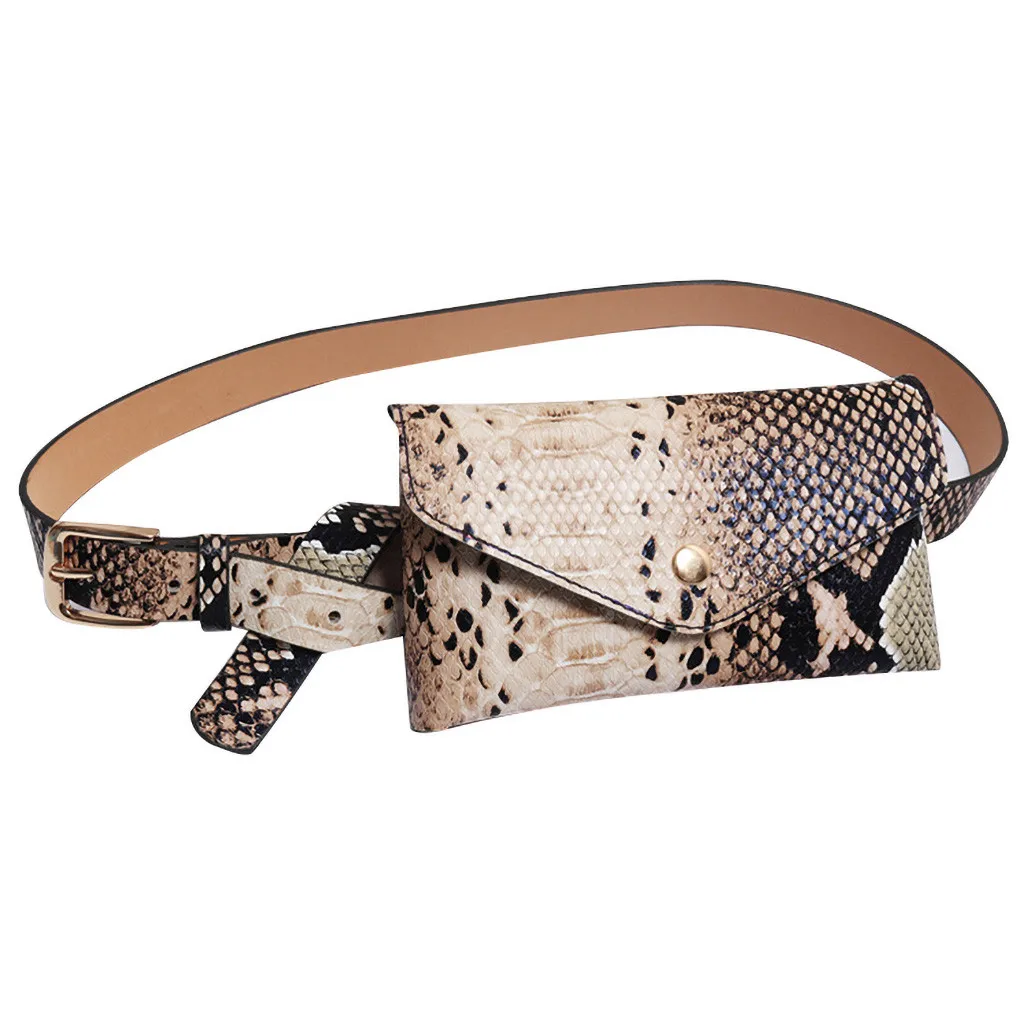 Женская поясная сумка из змеиной кожи Кожаная сумка-мессенджер на плечо 2019 |