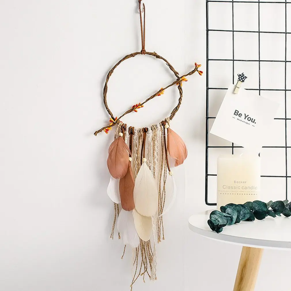 

Feather And Tassel Dream Catcher With Light Kids Bedroom Birthday Party Gift Wall Hanging Decoration For Home