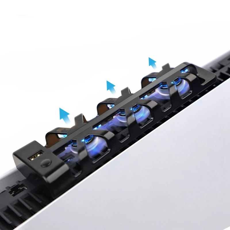 Console Cooling Fans for Sony Playstation 5 3 with LED Light Plug and Play Cooler Heat Sink USB Ports | Электроника