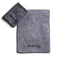 1pc 4030cm grey for dodge challenger hellcat srt 2008 2015 2016 2017 auto wash towel car cleaning drying cloth styling