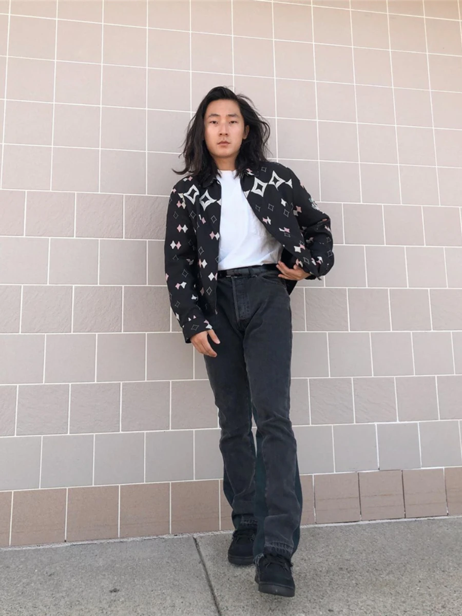 

2021 Men's and Women's Fashion All-match High-quality Cotton Heavy Industry Custom Wash Water Retro Patchwork Bootcut Jeans