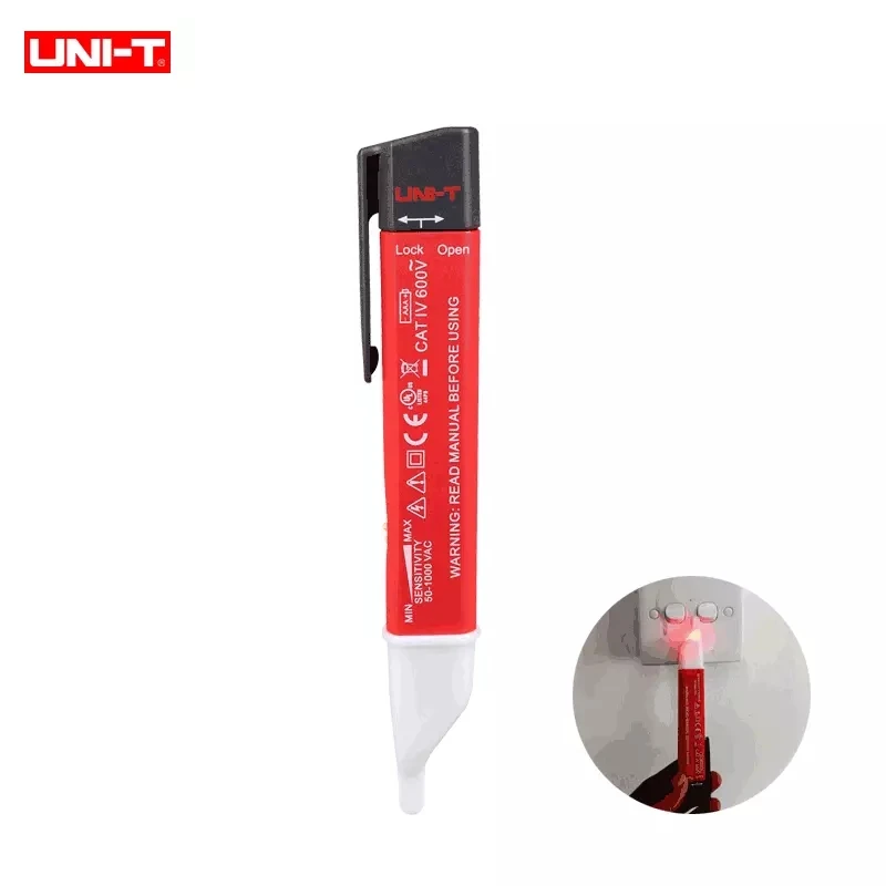 

UNI-T Non Contact AC Voltage Detector Pen Meter UT13A UT13B Mini Sensor Tester Stick Sensitivity Adjustable Electric Indicator