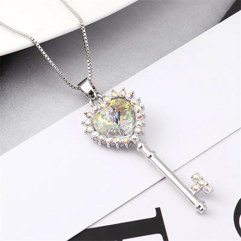 Новинка подвеска в виде ключа форме сердца Ms Betti с кристаллами из австрийского