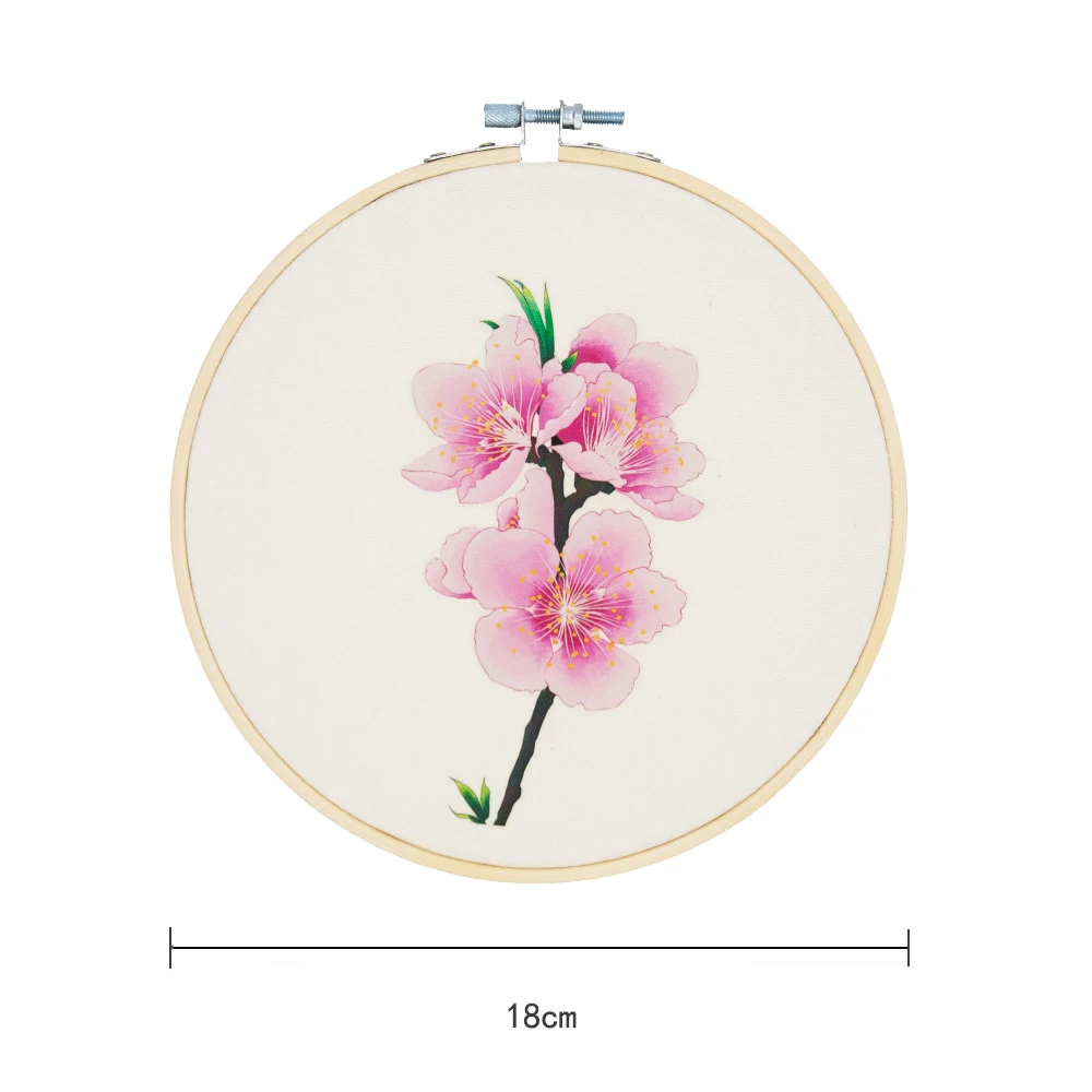 

One piece handmade wall desk decoration home shop bar wedding scene ornament Cotton canvas hand painted Peach Blossom QC-1815