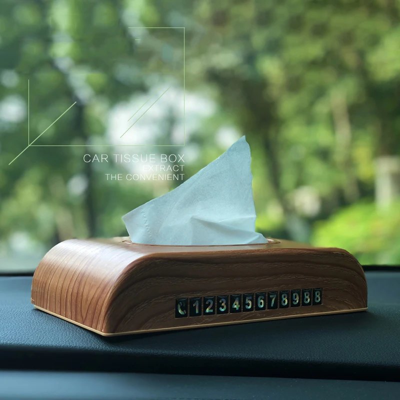 

Автомобильная гигиеническая бумага ящик из твердой древесины коробка-держатель для салфеток, простой и модный контейнер для салфеток, быто...