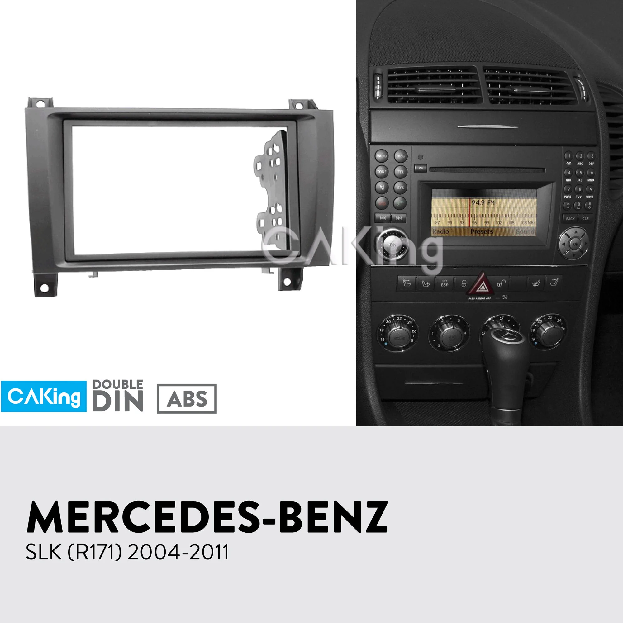Двойная Din Автомобильная радиопанель Fascia Для MERCEDES BENZ SLK (R171) 2004-2011 рамка комплект