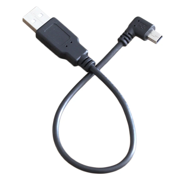 

20cm 0.2m USB 2.0 Male to MINI USB 2.0 Male 90 Degree Angled cable mini USB left or right Angled Data Charging Cable
