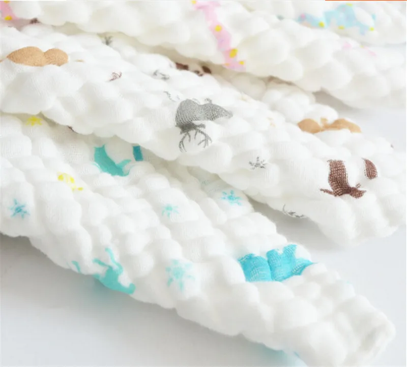 Муслиновое детское полотенце для новорожденных 6 слоев газовое хлопковое банное