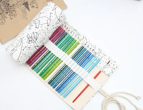 Простой и портативный чехол для карандашей с 36/48 отверстиями большим созвездием