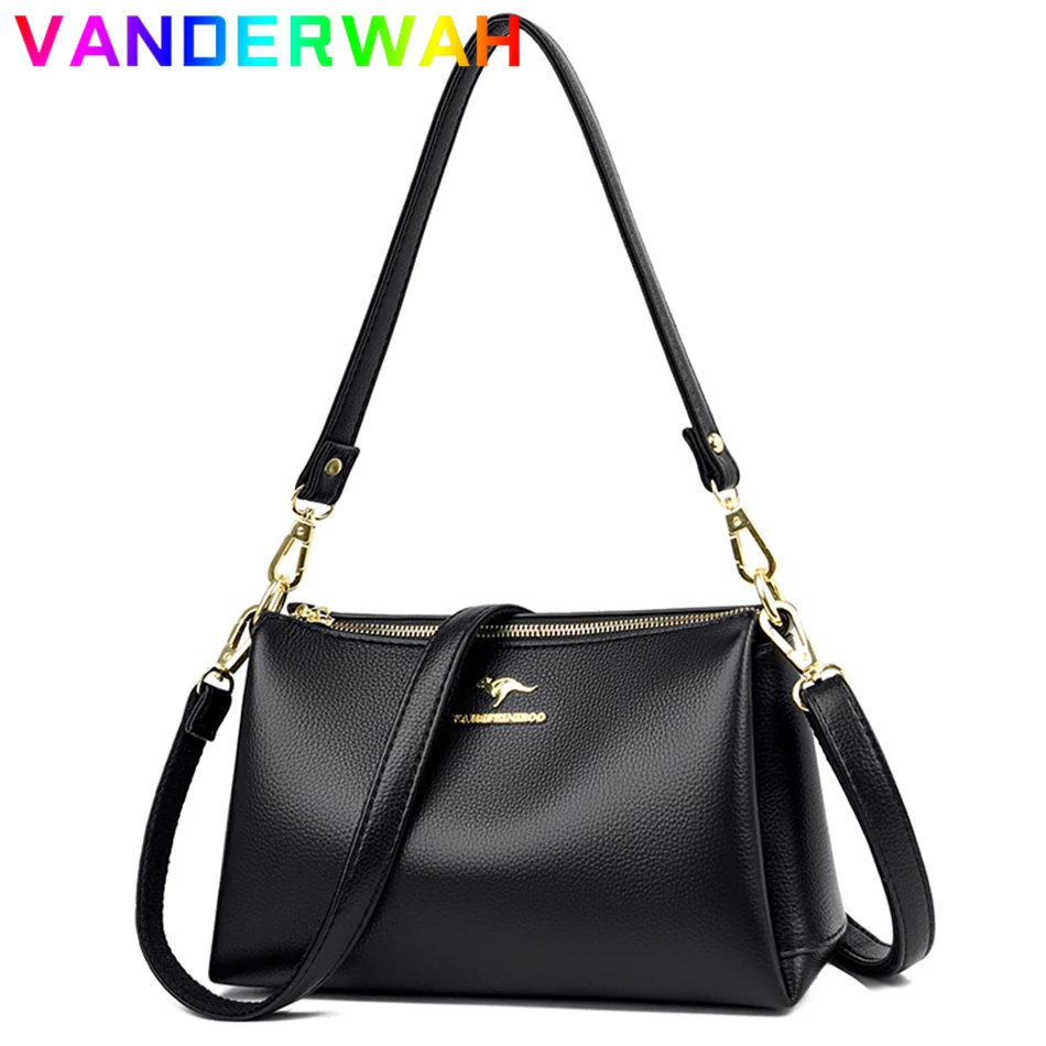 

Сумка-шоппер женская кожаная с верхней ручкой, саквояж кросс-боди 3 слоя, роскошный брендовый дизайнерский чемоданчик