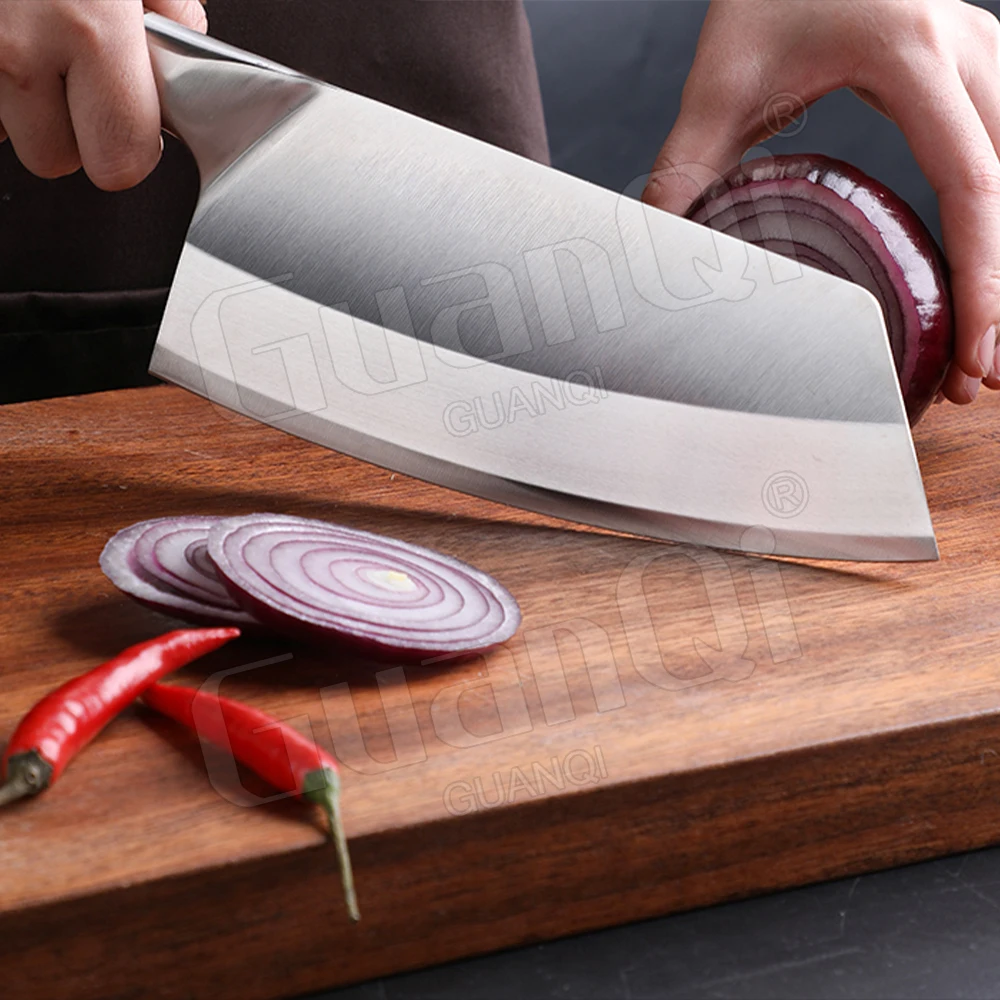 Нержавеющая сталь Кухня мясной нож шеф-повара измельчения тесак Razor Sharp высокая