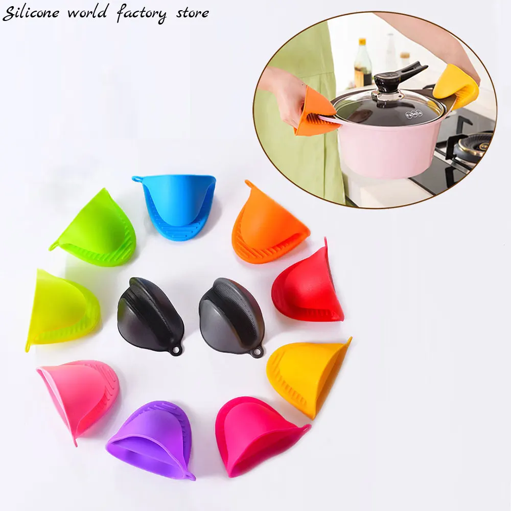 

Silicone world Microwave Silicone Oven Gloves Heat Resistant Mitt Anti-slip Grips Bowl Pot Clips Kitchen Baking Cooking Gadgets