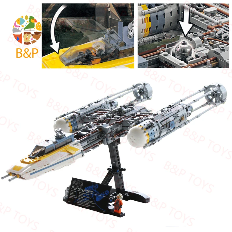 2000 шт. Звездный план серии Y-Wing Fighter Модель Строительный комплект совместимые 75181
