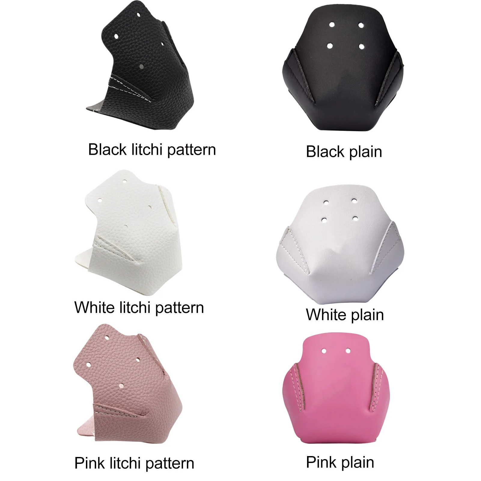 

4pcs Roller Skate Toe Guard Universal Training Artificial Leather Portable Front Cover With Holes Skating Indoor Outdoor Solid